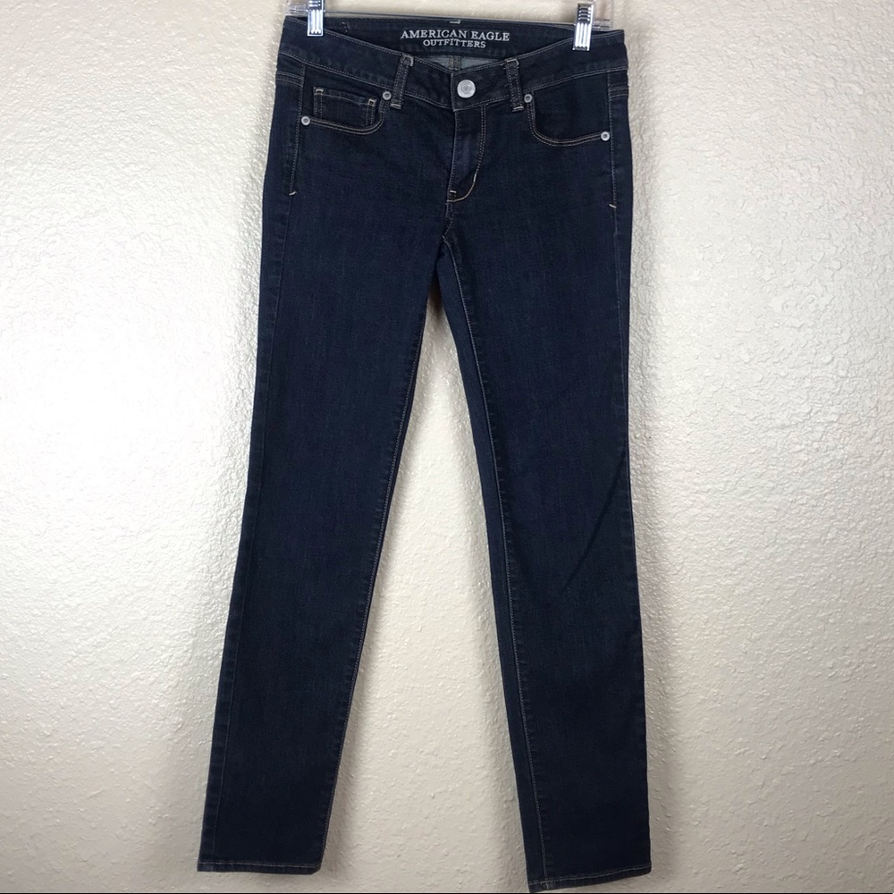 American Eagle AEO Skinny Super Stretch Dark Denim Jeans Size 4